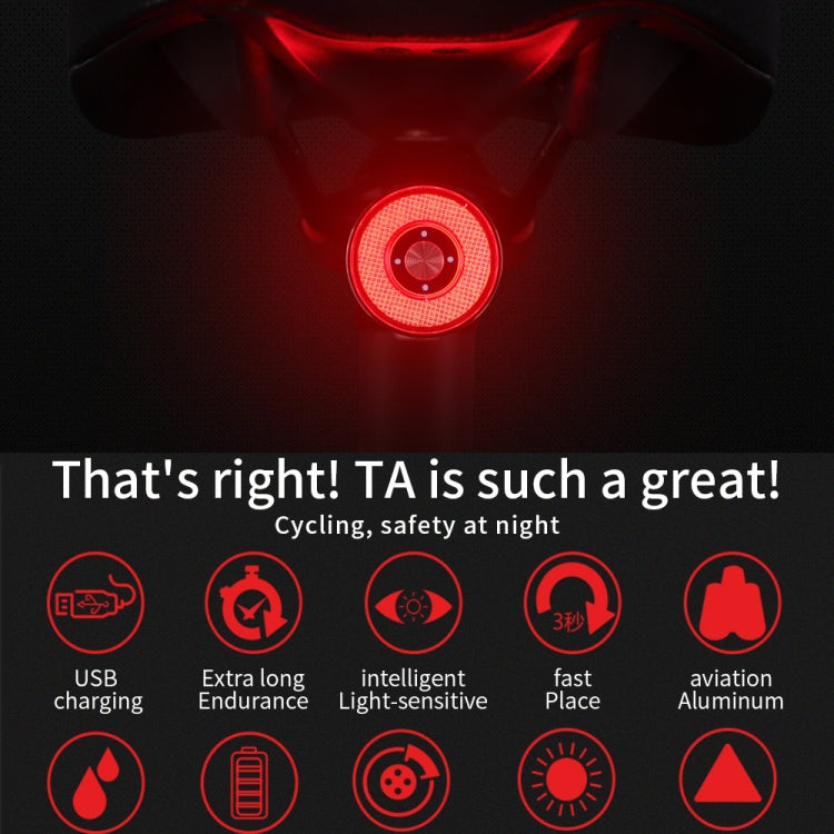 Antusi Q5 Bicycle Rear Light Automatic Brake Induction Taillight