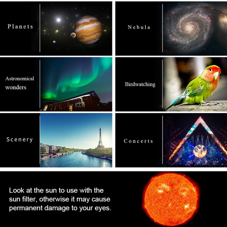 WR852 16x/66x70 High Definition High Times Astronomical Telescope with Tripod(Blue)