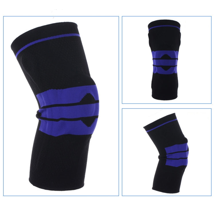 Outdoor Fitness Mountaineering Knit Protection Silicone Anti - collision Spring Support Sports Knee Protector, Size: XL, Size: XL