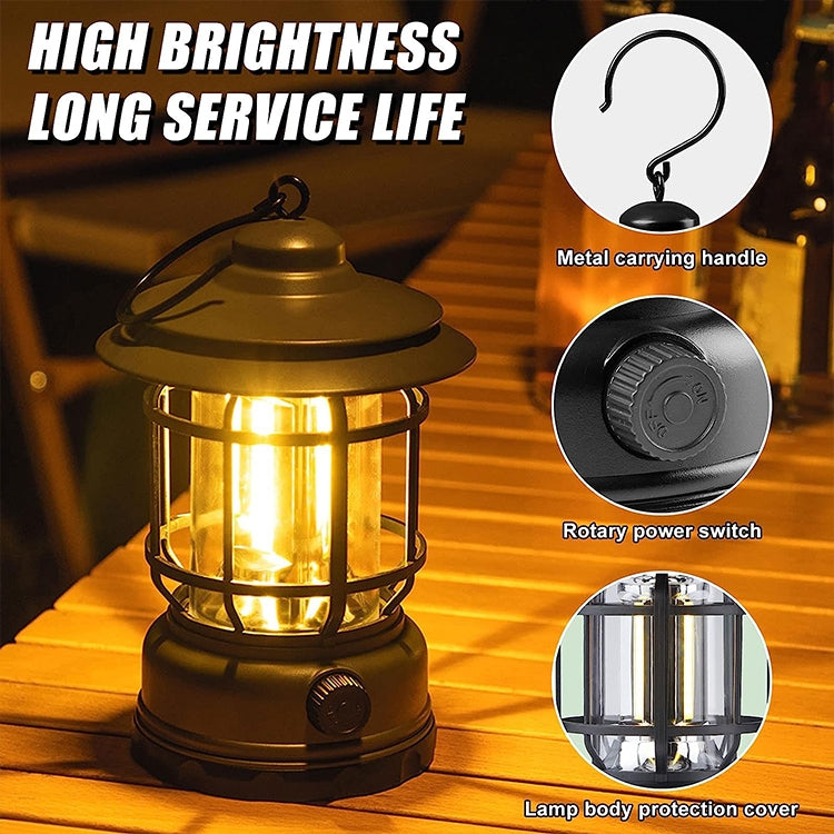 AOTU YT1030 Outdoor Retro Camping Light Emergency Hand Lamp(White)