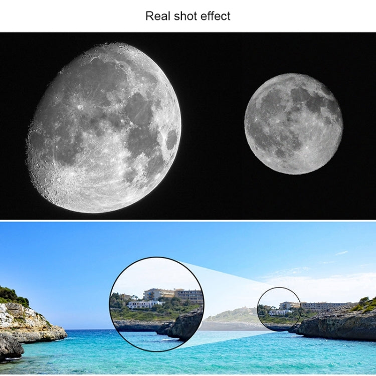 WR852-3 16x/66x70 High Definition High Times Astronomical Telescope with Tripod & Phone Fixing Clip & Moon Filter, 66x70 White + Moon Filter, 66x70 Blue + Moon Filter