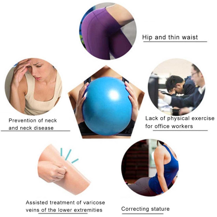 Mini Yoga Pilates Ball Explosion-proof PVC Ball Balanced Fitness Gymnastic Exercise Training with Straw, Diameter: 25cm, 25cm(Pink), 25cm(Blue), 25cm(Purple)