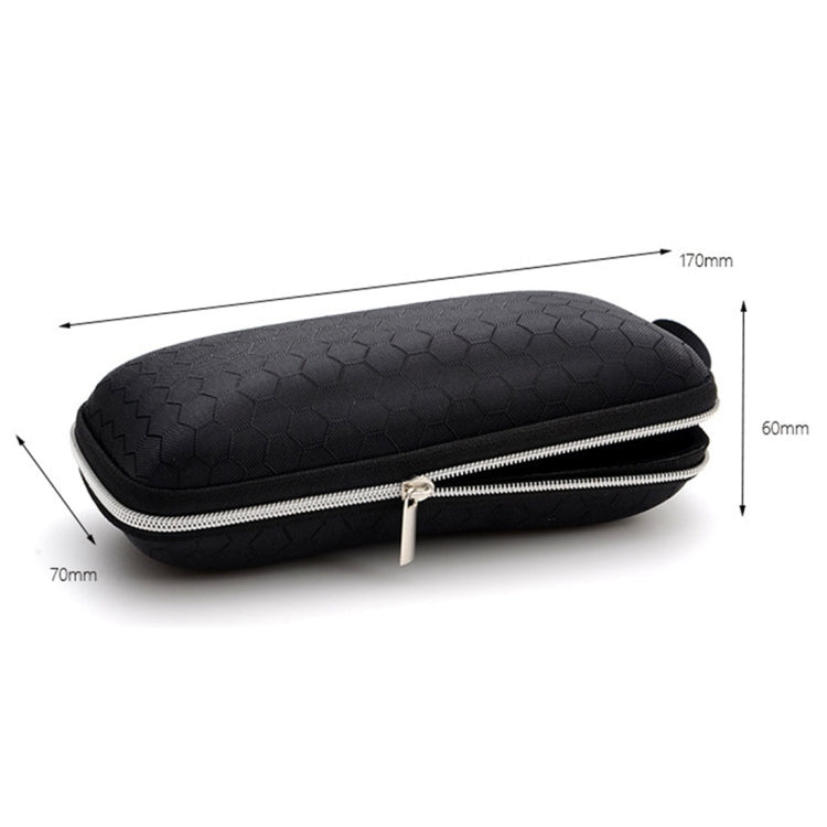 Sunglasses Crush Resistance Zipper Glasses Case Box, Size: 17*7*6cm (Black)