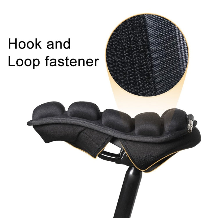 BC-203 2.0 M Size Bicycle Foldable Inflatable Airbag Cushion Seat Cover with Inflator (Black)