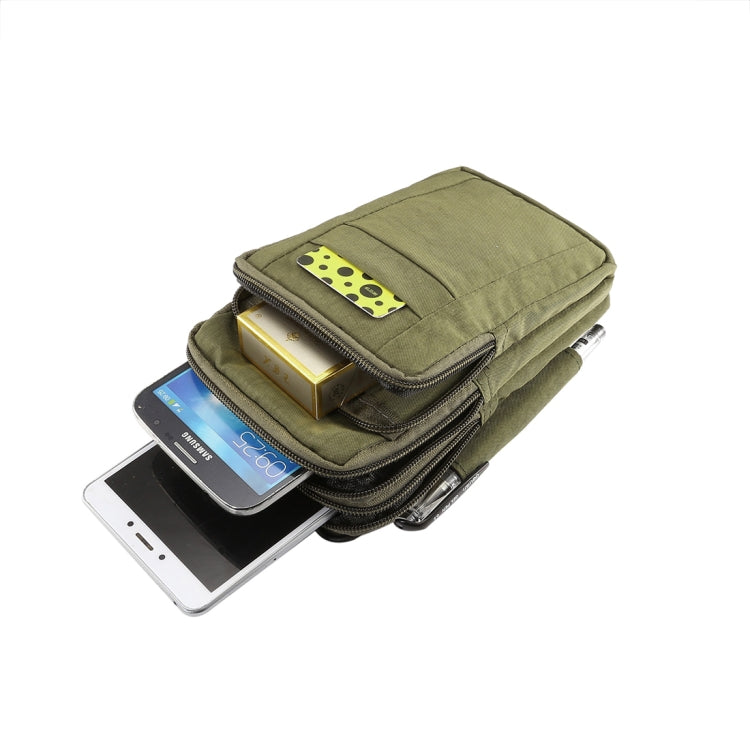 Outdoor Phone Carrying Case Pouch Nylon Crossbody Shoulder Cell Phone Holster Waist Belt Wallet Bag with Carabiner