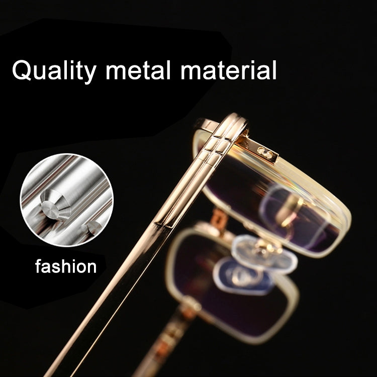Folding Anti Blue-ray Presbyopic Reading Glasses with Case & Cleaning Cloth, +1.00D, +1.00D