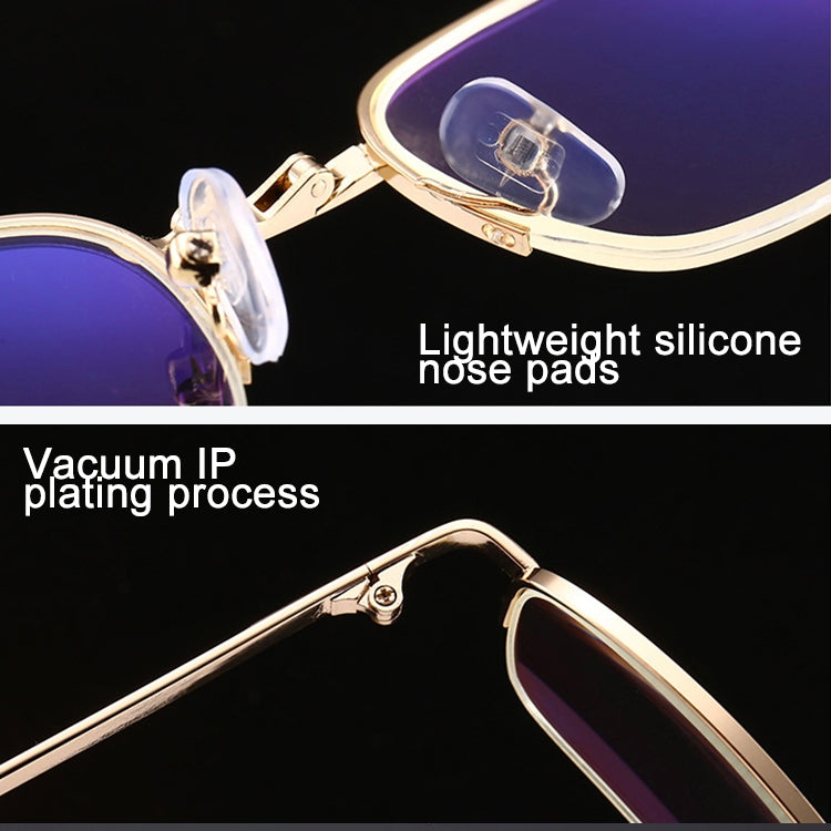 Folding Anti Blue-ray Presbyopic Reading Glasses with Case & Cleaning Cloth, +2.00D, +2.00D
