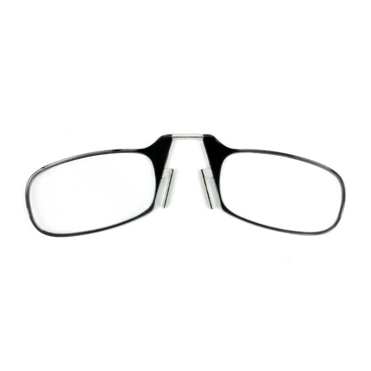 Ultra Thin High-definition Nose Resting Card Style Portable Presbyopic Hypermetropic Reading Glasses, +2.50D(Black)
