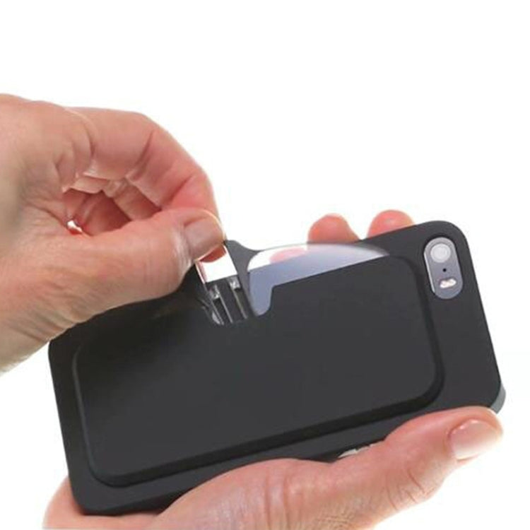 Ultra Thin High-definition Nose Resting Card Style Portable Presbyopic Hypermetropic Reading Glasses, +2.50D(Black)