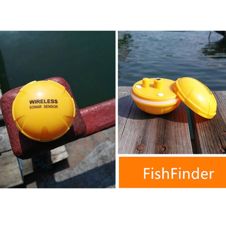 Bluetooth Fish Detector 125KHz Sonar Sensor 0.6-36m Depth Locator Fishes Finder Alarm for iOS & Android Mobile Phones, Operating Range: 0.6-36m