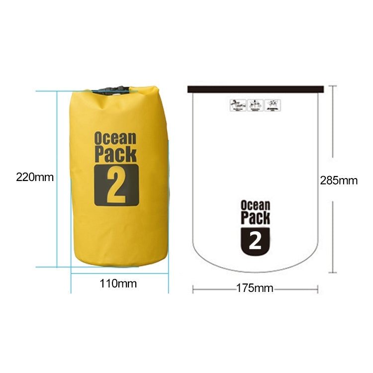 Outdoor Waterproof Bag Dry Sack PVC Barrel Bag, Capacity: 2L