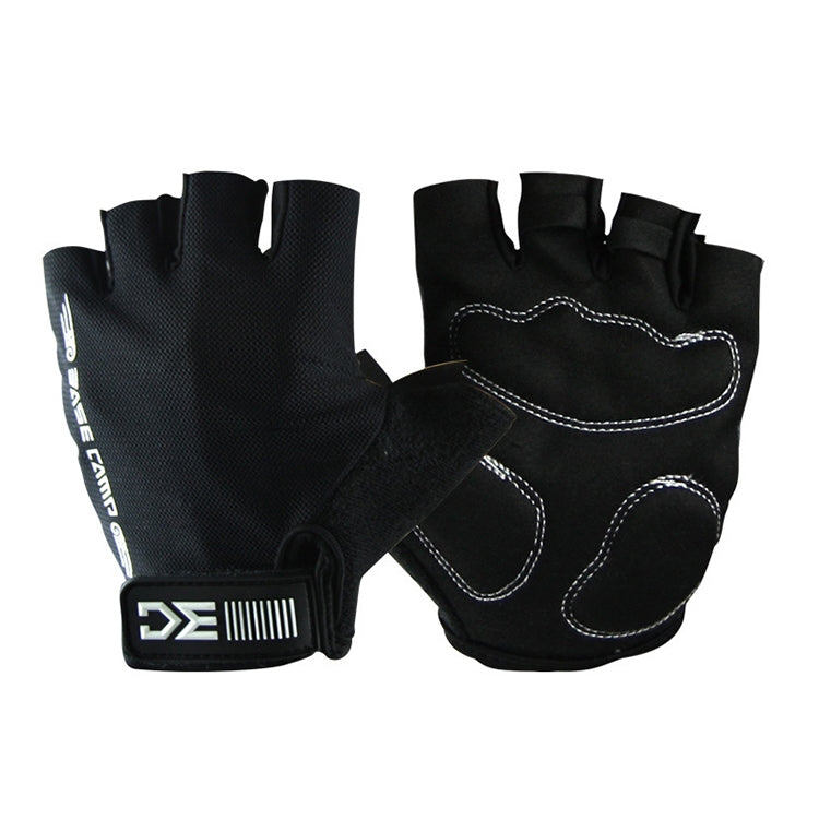 BaseCamp BC-204 Bicycle Half Finger Gloves Lycra Fabric Cycling Gloves, Size: M, Size: M