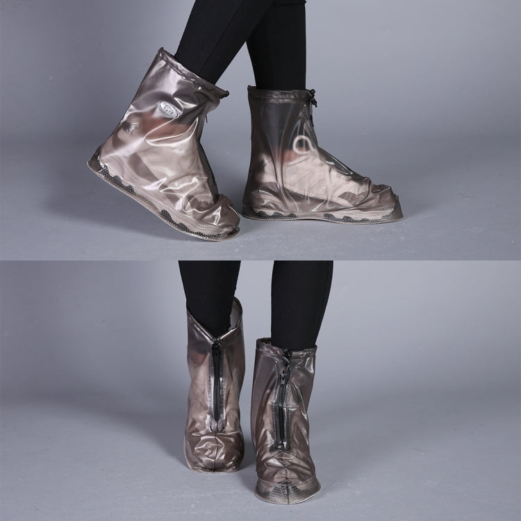 Fashion PVC Non-slip Waterproof Thick-soled Shoe Cover Size: M, Size: M