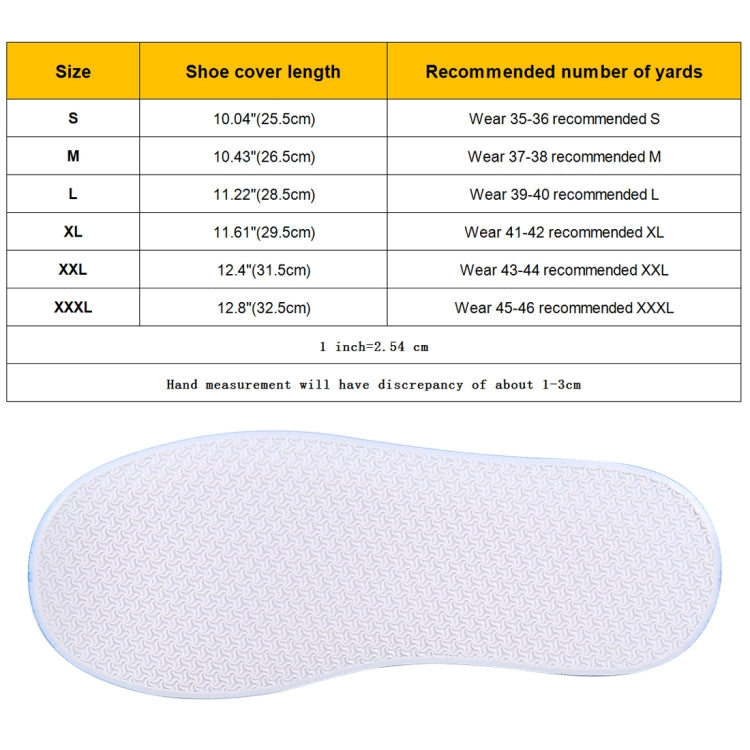 Fashion PVC Non-slip Waterproof Thick-soled Shoe Cover Size: M, Size: M