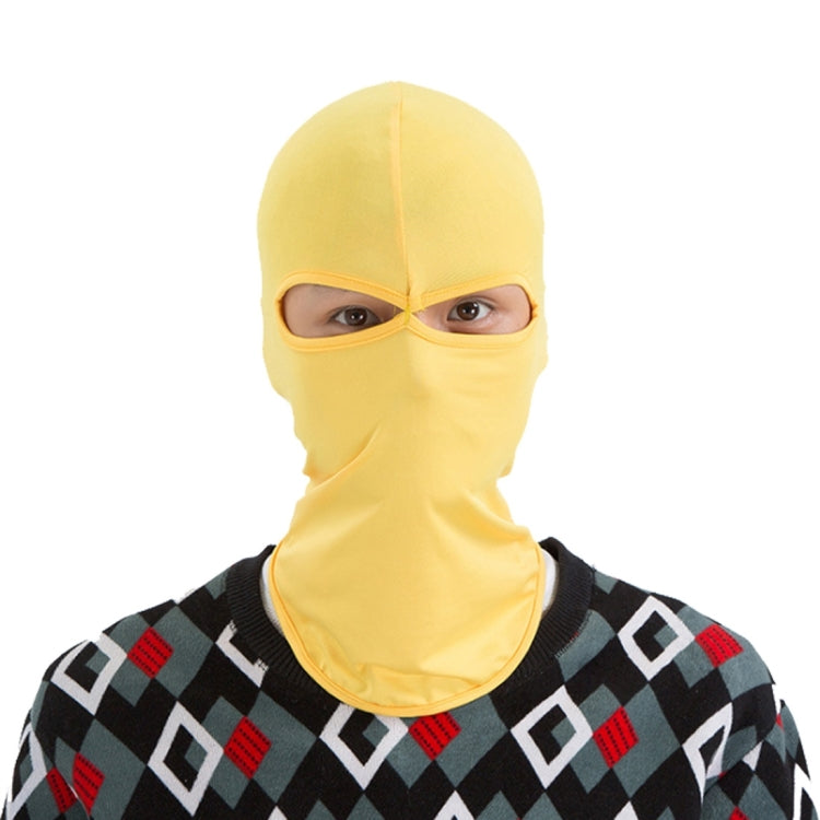 Balaclava Style Unisex Elastic Lycra Dual Holes Biking Head Mask, BT-02 Head Mask(Yellow), BT-09 Head Mask(Black), BT-06 Head Mask(Coffee), BT-10 Head Mask(Dark Blue), BT-08 Head Mask(Orange), BT-05 Head Mask(Grey), BT-07 Head Mask(Blue)               ...