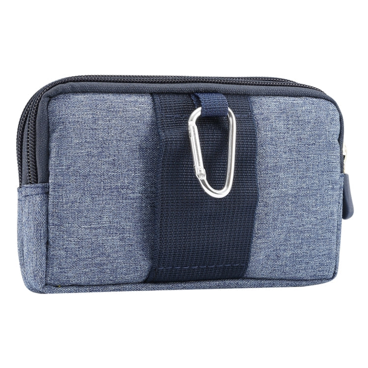 Sports Denim Universal Phone Bag Waist Bag for 5.2 inch or below Smartphones, Size: S (Blue)