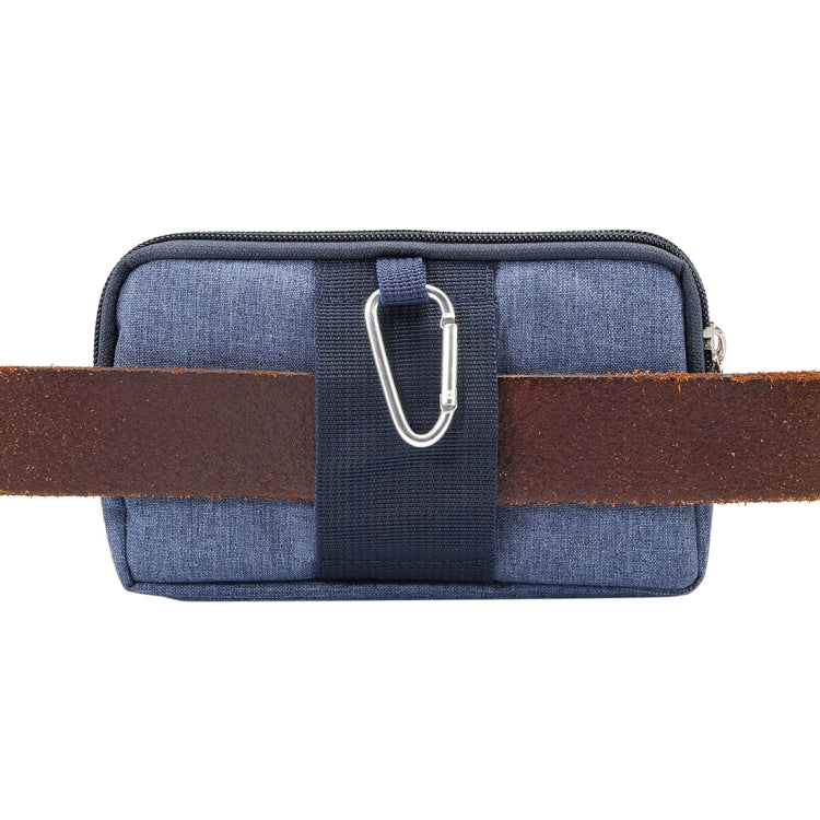Sports Denim Universal Phone Bag Waist Bag for 5.2 inch or below Smartphones, Size: S (Blue)