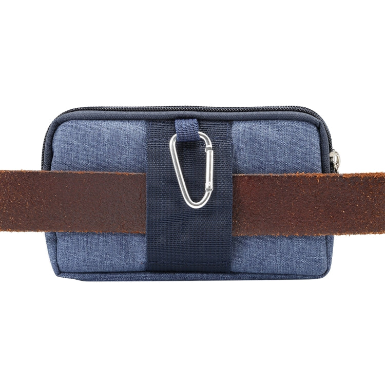 Sports Denim Universal Phone Bag Waist Bag for 6.4~6.5 inch Smartphones, Size: XL (Blue)