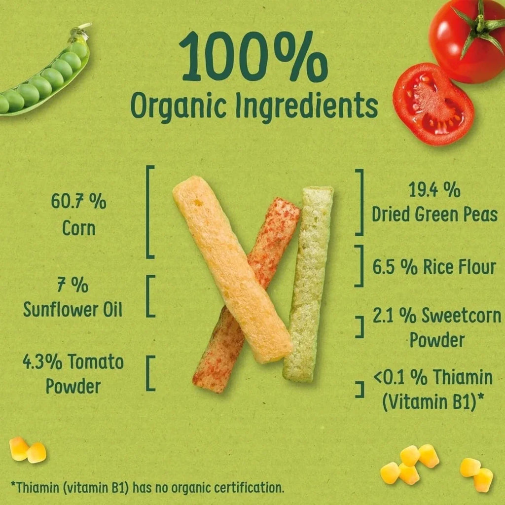 Organix Melty Veggie Sticks Puffs 7+ months 60g (4x15g)