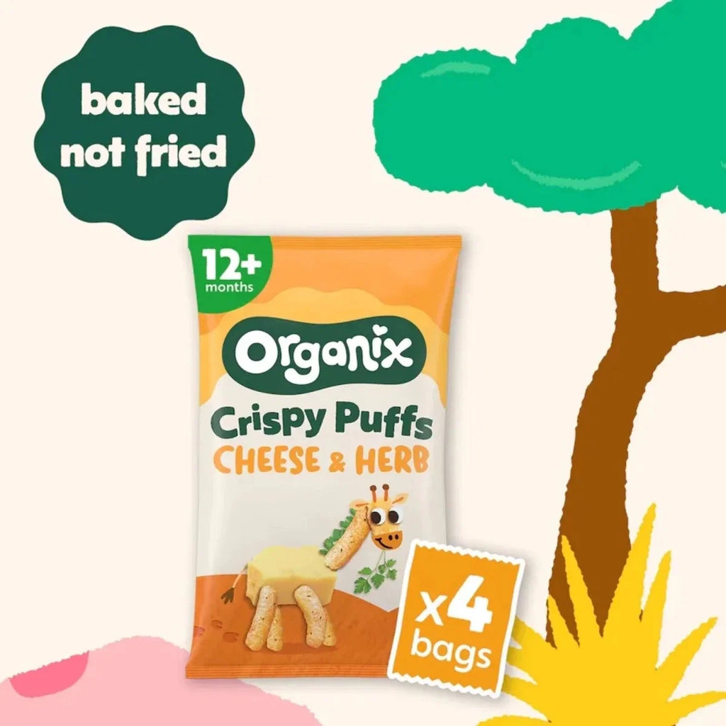 Organix Cheese & Herb Organic Puffs 10+ months 60g (4x15g)