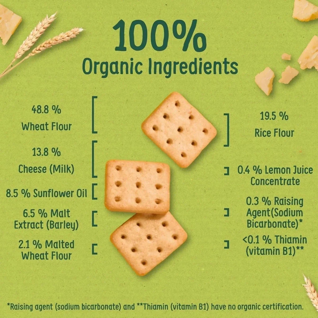 Organix Mini Cheese Crackers 12+ months 80g (4x20g)