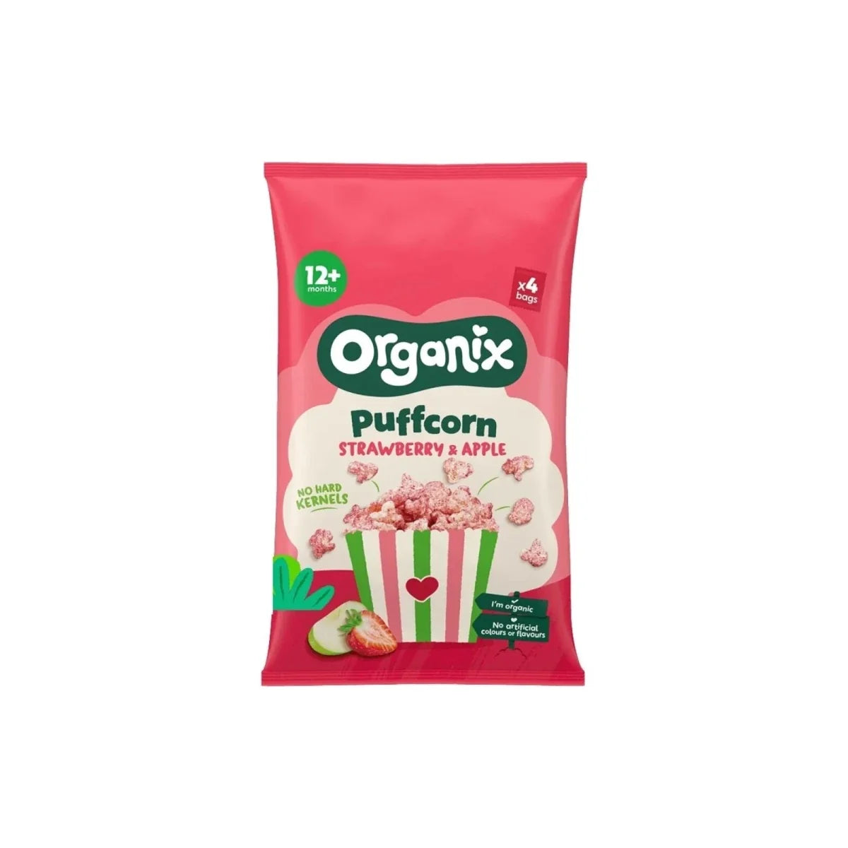 Organix Strawberry Puffcorn 12+ months 60g (4x15g)