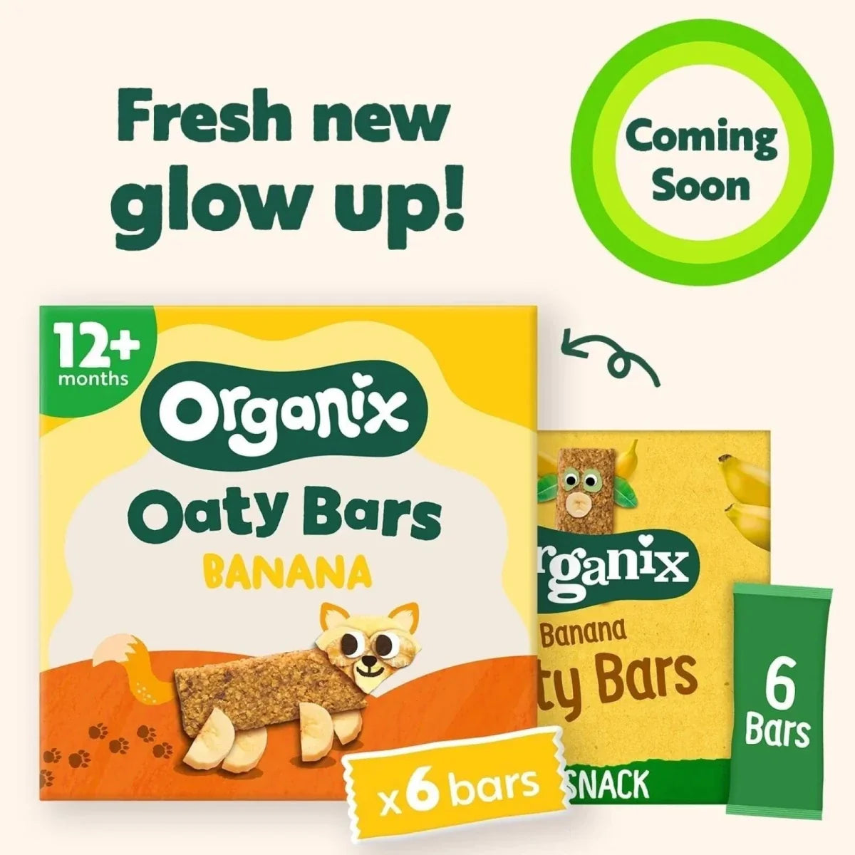 Organix Banana Soft Oaty Bar 12+ months 138g (6x23g)