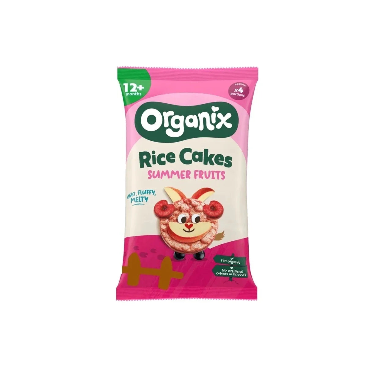 Organix Summer Fruits Rice Cake Clouds 7+ months 72g (4x18g)