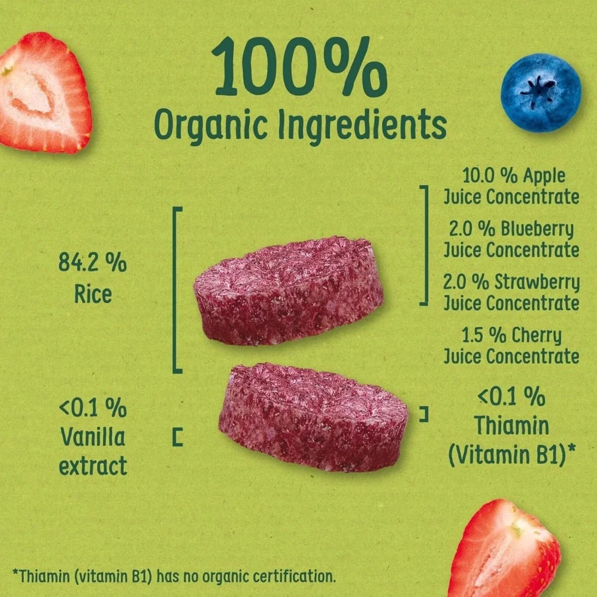 Organix Summer Fruits Rice Cake Clouds 7+ months 72g (4x18g)