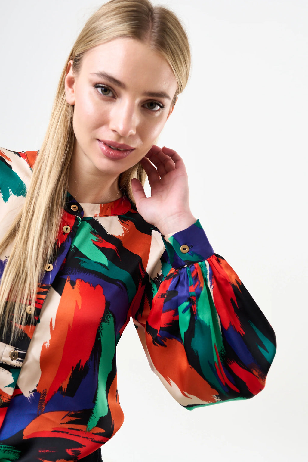 Orlan Hofmann Print Long Sleeve Blouse