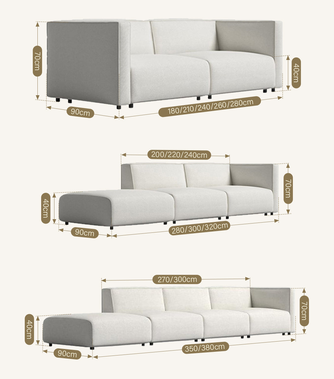 Oakland Four Seater Sofa, Four Seater Corner Sofa, Modular Sofa