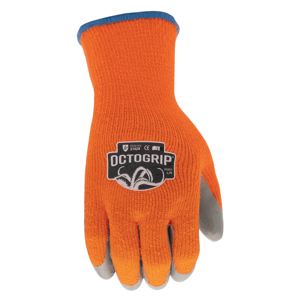 Octogrip OG451 Cold Weather  Eco-Latex Palm Work Glove