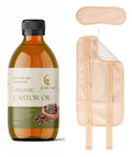 Organic Castor Oil 3 Piece Pack with a Body & a Neck Wrap (Up to 40" Waist)