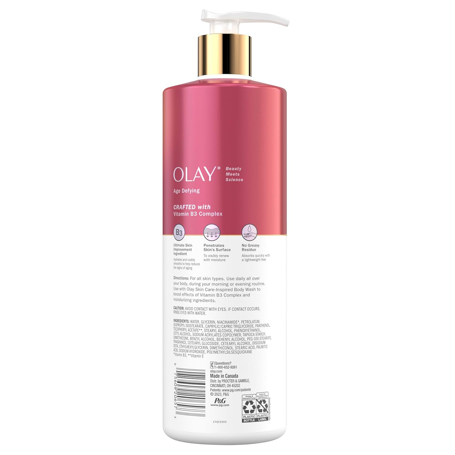 Olay Age Defying Body Lotion with Niacinamide Serum,Vitamin B3 Complex