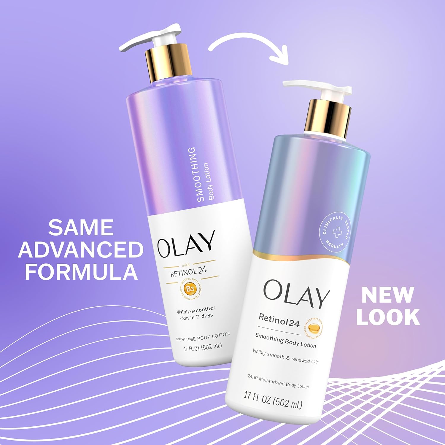 Olay Retinol 24 Smoothing Body Lotion with Vitamin B3 Complex