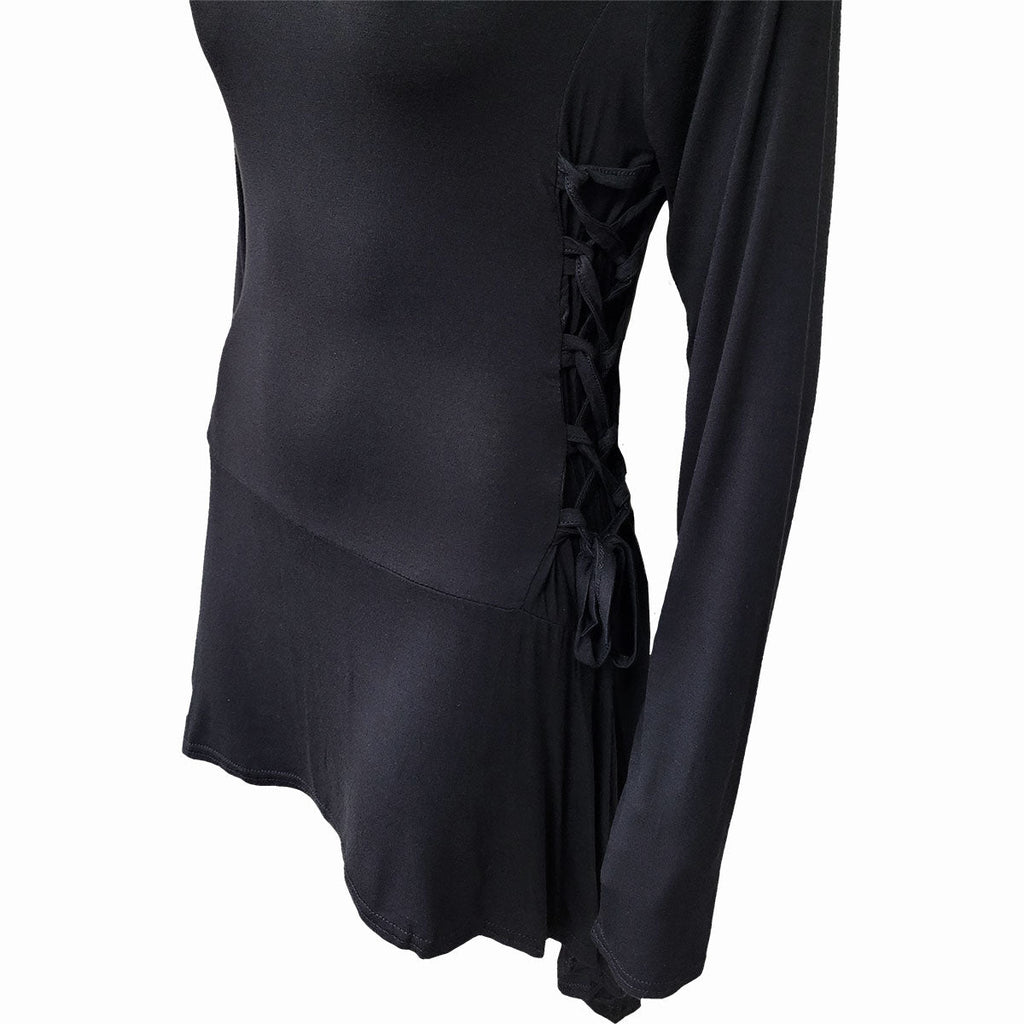 GOTHIC ELEGANCE - Black Widow Gothic Hooded Dress