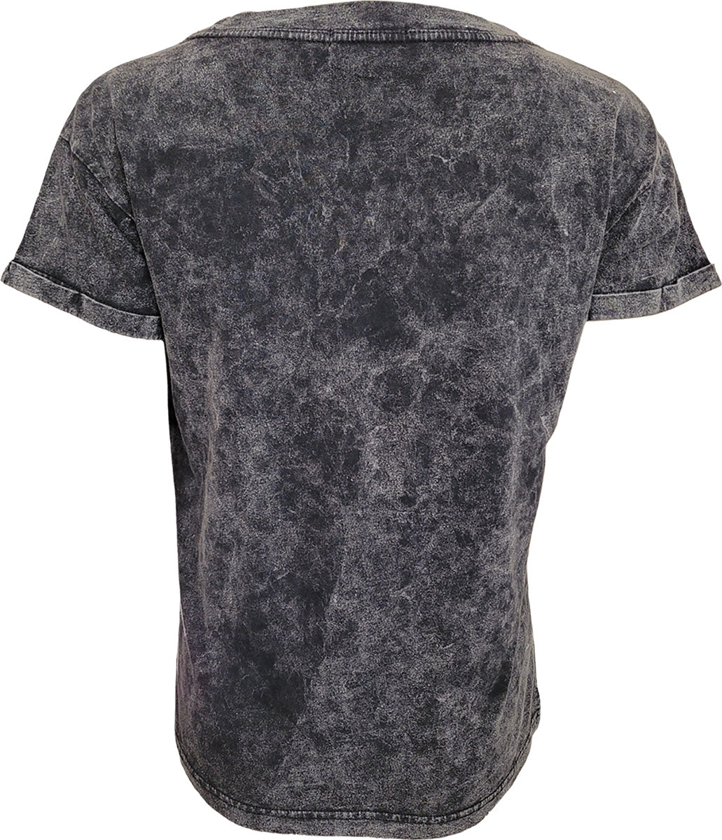 URBAN FASHION - Acid Wash Turnup Sleeve