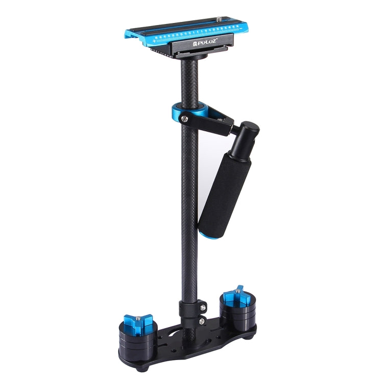PULUZ 38.5-61cm Carbon Fibre Handheld Stabilizer for DSLR & DV Digital Video & Cameras, Load Range: 0.5-3kg, P60T Black, P60T Blue, P60T Red, RU Stock P60T Black