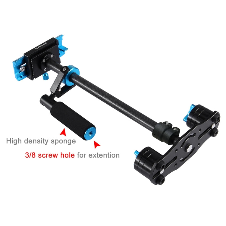 PULUZ 38.5-61cm Carbon Fibre Handheld Stabilizer for DSLR & DV Digital Video & Cameras, Load Range: 0.5-3kg, P60T Black, P60T Blue, P60T Red, RU Stock P60T Black