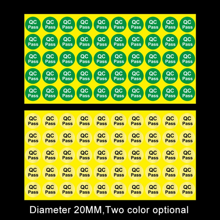 1000 PCS Round Shape QC Pass Sticker QC Pass Label