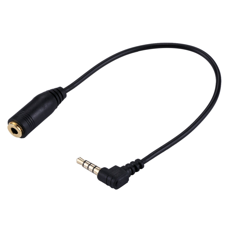 20cm 3.5mm Jack Audio Male to Female Headset Microphone Extension Cable(Black)