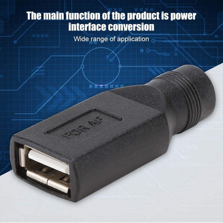 USB Female to 5.5 x 2.1mm Female Plug Adapter Connector, USB Female to 5.5 x 2.1mm
