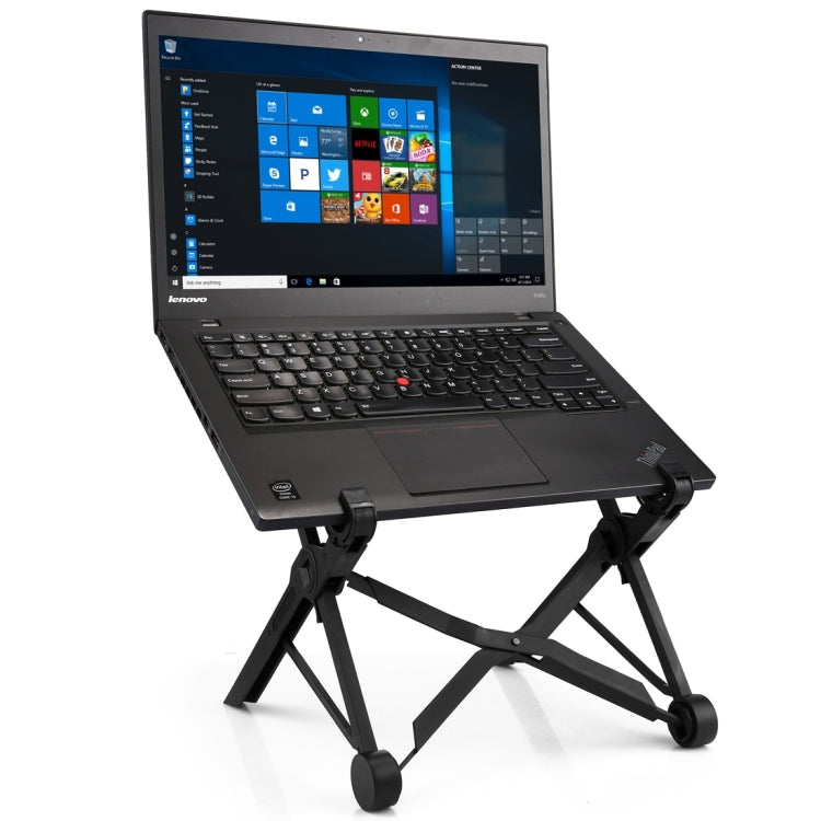 NEXSTAND Portable Adjustable Foldable Desk Holder Stand for Laptop / Notebook, Suitable for: More than 11.6 inch(Black)
