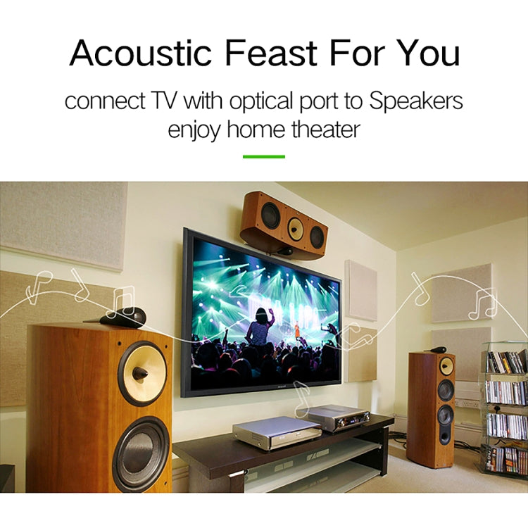 EMK LSYJ-A 1.5m OD6.0mm Gold Plated Metal Head Toslink Male to Male Digital Optical Audio Cable