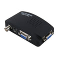 HOWEI HW-2404 BNC / S-Video to VGA Video Converter(Black)