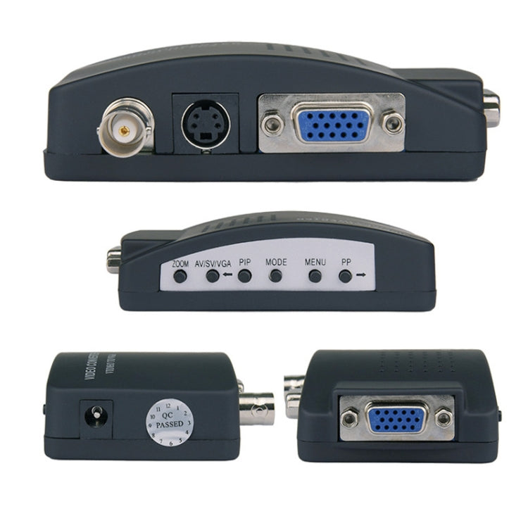 HOWEI HW-2404 BNC / S-Video to VGA Video Converter(Black)