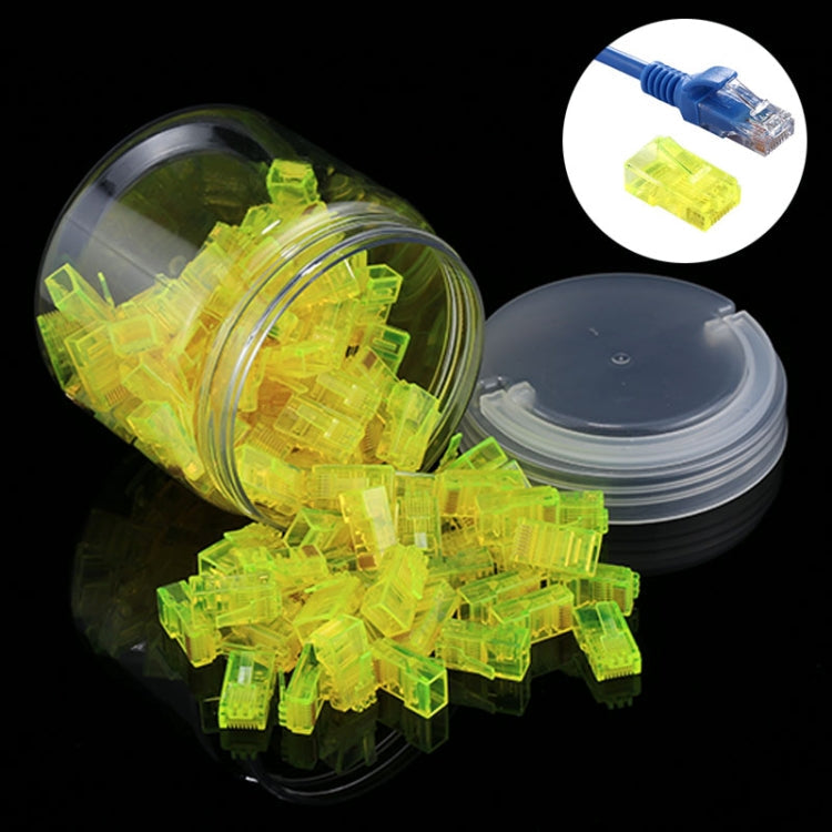 100 PCS Anpwoo Amp01 RJ45 Connector Modular Plug, 100 PCS (Yellow), 100 PCS (Blue), 100 PCS (Orange)