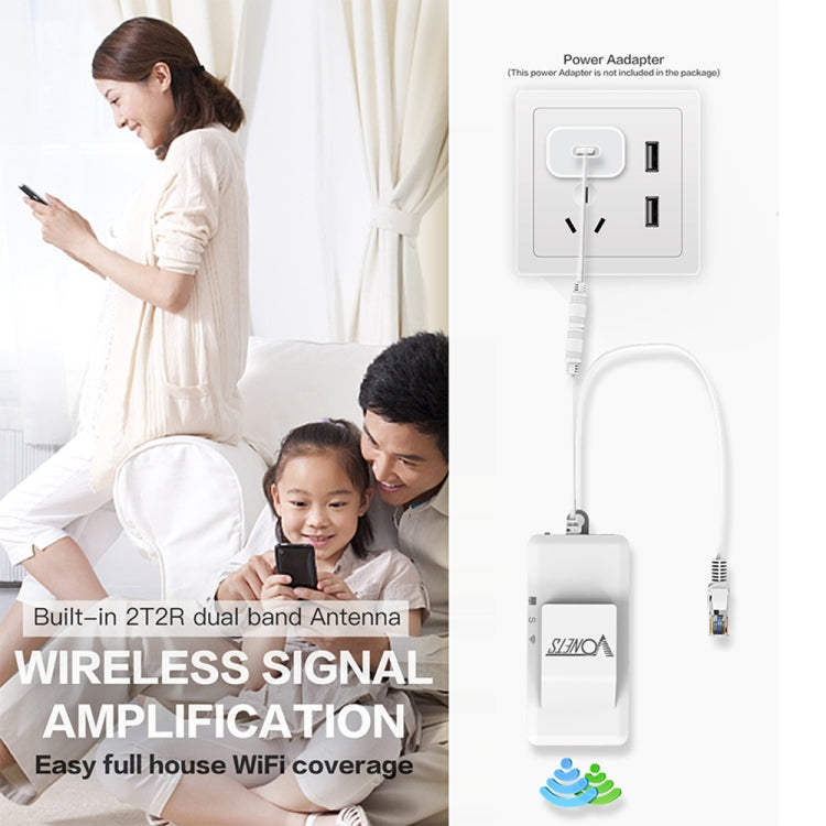 VONETS VAP11AC 5G / 2.4G Mini Wireless Bridge with Fan Version 300Mbps + 900Mbps WiFi Repeater, Support Video Surveillance & Control(White)