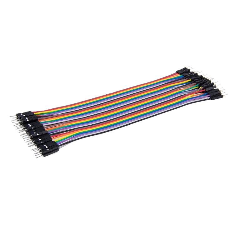Multicolored  40 Pin Breadboard Jumper Wires Ribbon Cable, Male to Male, Male to Female, Female to Female