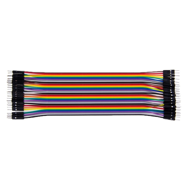 Multicolored  40 Pin Breadboard Jumper Wires Ribbon Cable, Male to Male, Male to Female, Female to Female